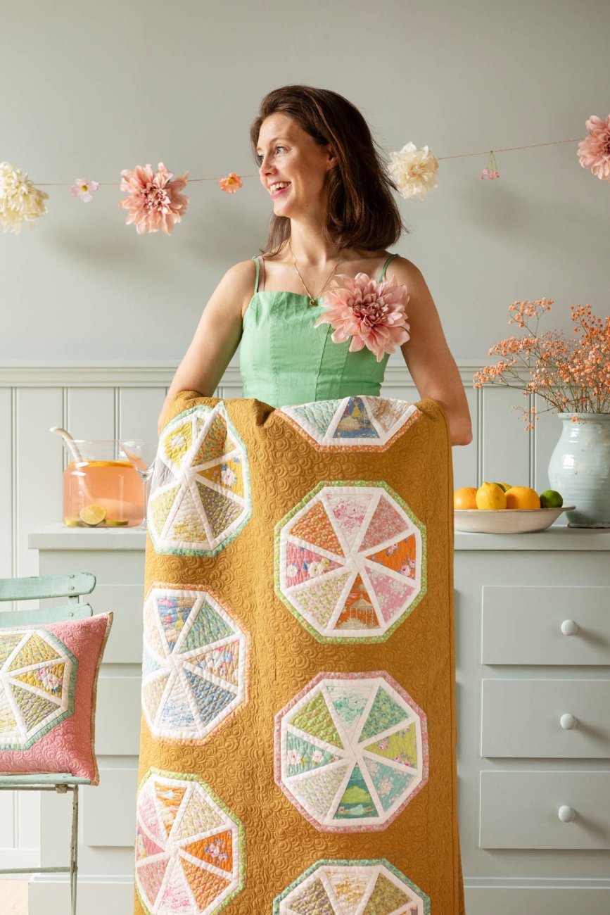 Tilda Patchwork Stoff Baumwolle - Sunday Brunch - Mia Sour Yellow
